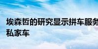 埃森哲的研究顯示拼車服務可能很快就會取代私家車