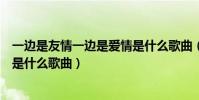 一邊是友情一邊是愛情是什么歌曲(一邊是友情一邊是愛情是什么歌曲)