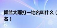 傾盆大雨打一地名叫什么(傾盆大雨打一城市名)
