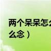 兩個呆呆怎么讀?（兩個呆‘呆呆’這個字怎么念）