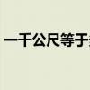 一千公尺等于多少平（一千公尺等于多少米）