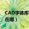 CAD字體庫在哪個文件夾（CAD字體文件夾在哪）