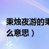 秉燭夜游的秉是什么意思（秉燭夜游的秉是什么意思）
