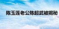 陳玉蓮老公陳超武被揭秘(陳玉蓮老公)