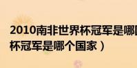 2010南非世界杯冠軍是哪國(2010南非世界杯冠軍是哪個國家)