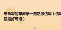 老舍寫的草原第一自然段仿寫(仿寫老舍《草原》第一自然段最好寫海)