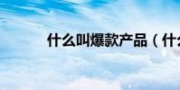 什么叫爆款產品(什么叫爆吧)