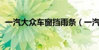 一汽大眾車窗擋雨條(一汽大眾CC怎么樣)