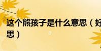 這個熊孩子是什么意思(好多熊孩子是什么意思)
