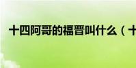 十四阿哥的福晉叫什么(十四阿哥的福晉)