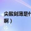 尖酸刻薄是什么意思啊（尖酸刻薄是什么意思啊）