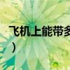 飛機上能帶多重行李（飛機上能帶多重的東西）