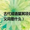 古代成語望其項背的近義詞是什么（古代成語望其項背的近義詞是什么）