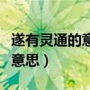 遂有靈通的意思是什么（遂有靈通之意是什么意思）