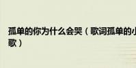 孤單的你為什么會哭(歌詞孤單的小孩今夜有沒有哭是哪首歌)