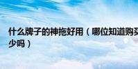 什么牌子的神拖好用(哪位知道購買一個好神拖的價格是多少嗎)