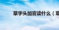 草字頭加官讀什么(草字頭加見)