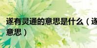 遂有靈通的意思是什么(遂有靈通之意是什么意思)