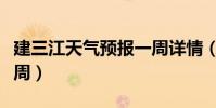 建三江天氣預報一周詳情(建三江天氣預報一周)