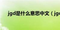 jgd是什么意思中文(jgd是什么意思)