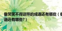 像哭笑不得這樣的成語還有哪些(像“哭笑不得”這樣的詞語還有哪些?)