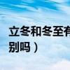 立冬和冬至有什么區別（立冬和冬至有什么區別嗎）