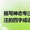描寫神態專注的四字詞語有哪些（描寫神態專注的四字成語）