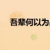 吾輩何以為戰怎么解釋（吾輩何以為戰）