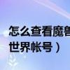 怎么查看魔獸世界賬號（怎么查看自己的魔獸世界帳號）