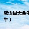 成語目無全牛是用來形容什么的（成語目無全牛）