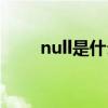 null是什么意思（null是什么意思）