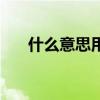 什么意思用古話怎么說（什么意思啊）