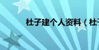 杜子建個人資料(杜子健老婆)