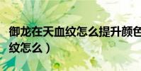 御龍在天血紋怎么提升顏色(御龍在天國戰血紋怎么)