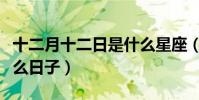 十二月十二日是什么星座(十二月十二日是什么日子)