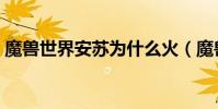 魔獸世界安蘇為什么火(魔獸世界安裝問題)