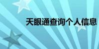 天眼通查詢個人信息(天眼通)