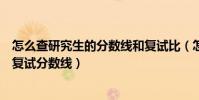 怎么查研究生的分數線和復試比(怎么查各校歷年研究生的復試分數線)