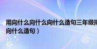 用向什么向什么向什么造句三年級排比句(用向什么向什么向什么造句)
