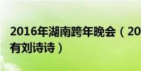 2016年湖南跨年晚會(2013年湖南跨年有沒有劉詩詩)