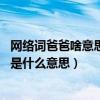 網絡詞爸爸啥意思（網絡詞語有完全陌生的網友叫你‘爸爸’是什么意思）