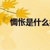 惆悵是什么類型詞（惆悵是什么意思啊）