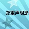 鄭重聲明是什么意思（聲明是什么意思）
