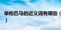 單槍匹馬的近義詞有哪些(單槍匹馬的近義詞)