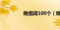 晚組詞100個(晚組詞)