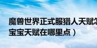 魔獸世界正式服獵人天賦怎么點(wow獵人寶寶天賦在哪里點)