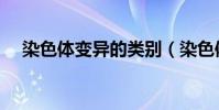 染色體變異的類別(染色體變異的概念)