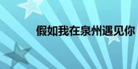 假如我在泉州遇見你(是什么)