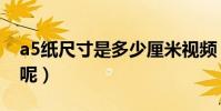 a5紙尺寸是多少厘米視頻(a5紙尺寸是多大呢)