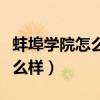 蚌埠學院怎么樣好不好能不能上（蚌埠學院怎么樣）
